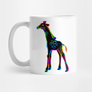 Colorful Giraffe Outline 2 Mug